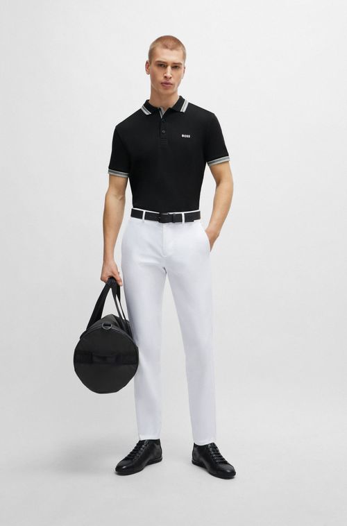 Camisa Polo Em Algodão Orgânico Com Logo