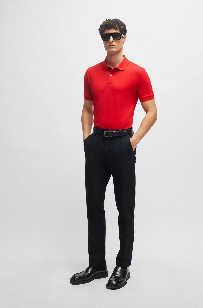 Camisa Polo Em Algodão Orgânico Com Logo Bordado