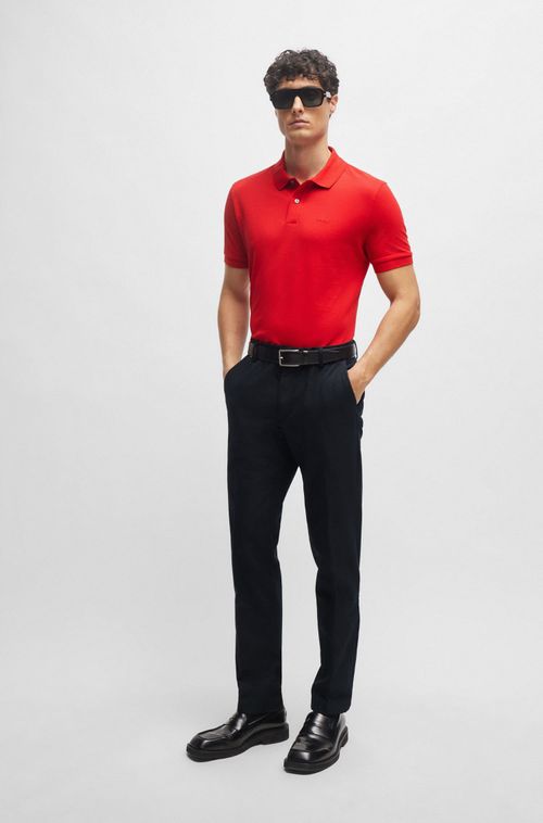 Camisa Polo Em Algodão Orgânico Com Logo Bordado