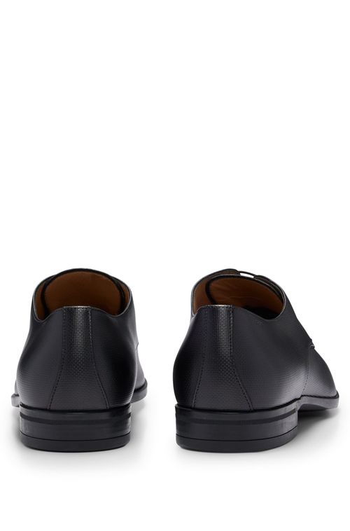 Sapato Derby Italiano Em Couro Gravado