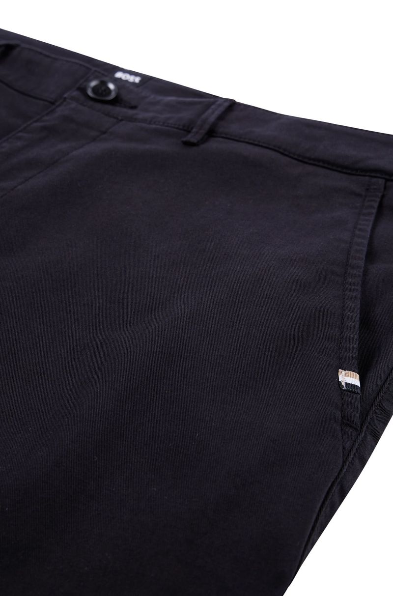 Calça Chino Slim Fit Em Gabardine De Algodão Stretch