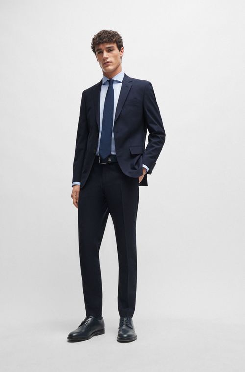 Camisa Regular Fit Em Sarja De Algodão Stretch