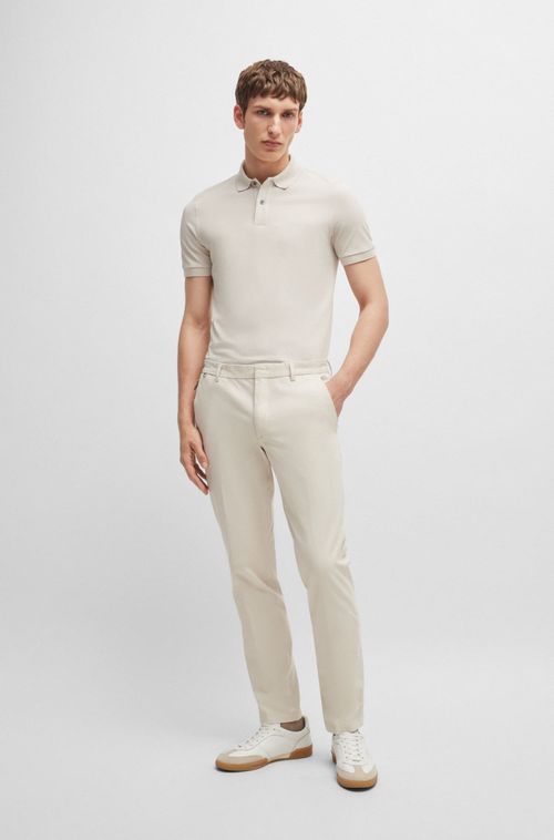 Camisa Polo De Algodão Orgânico Com Logo Bordado