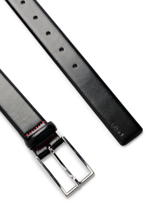 Cinto De Couro Revestido Com Fivela De Pino