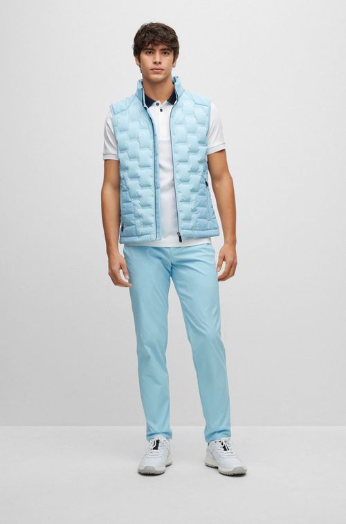 Camisa Polo Slim Fit De Algodão Interlock Com Logotipo Bordado