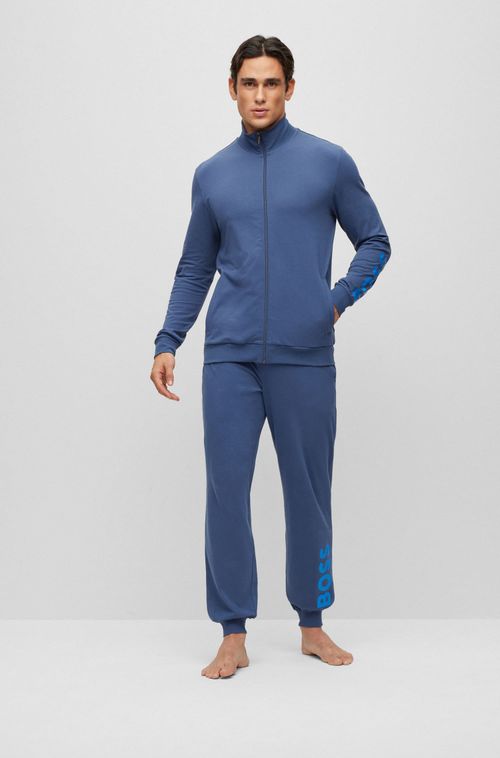 Conjunto De Pijama Em Algodão Com Logos Contrastantes.