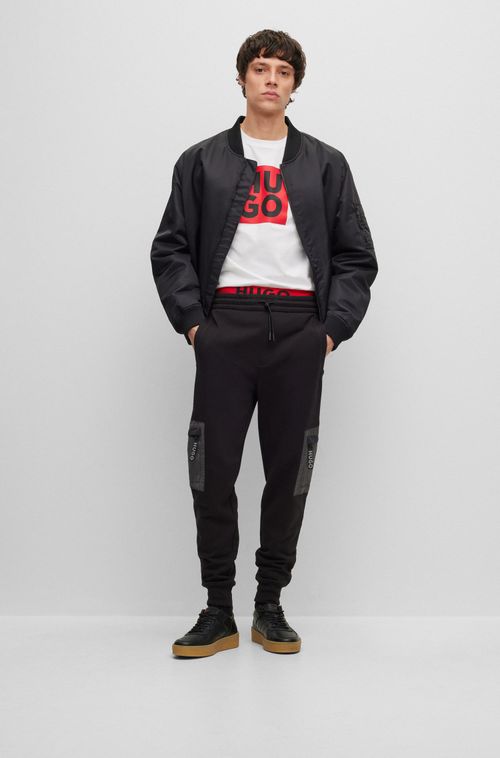 Jaqueta Bomber Oversized-Fit Repelente À Água Com Impressão De Logo