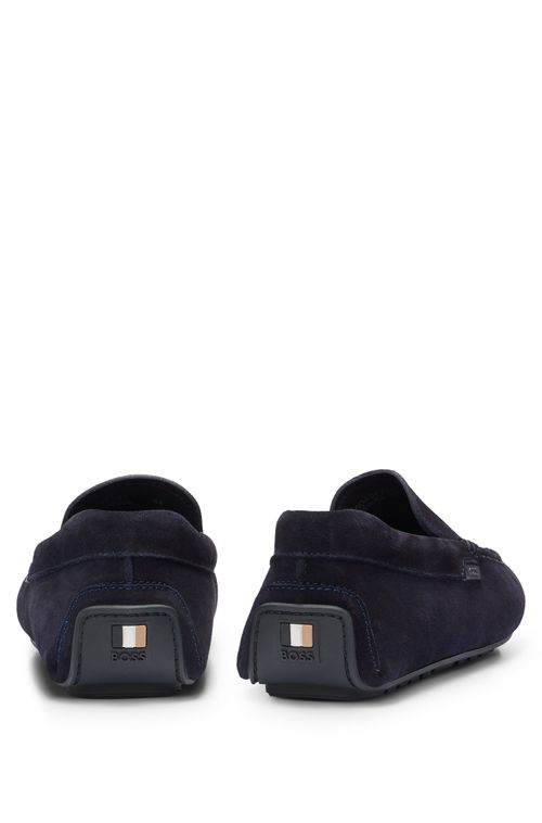 Mocassins De Camurça Com Detalhes De Logo