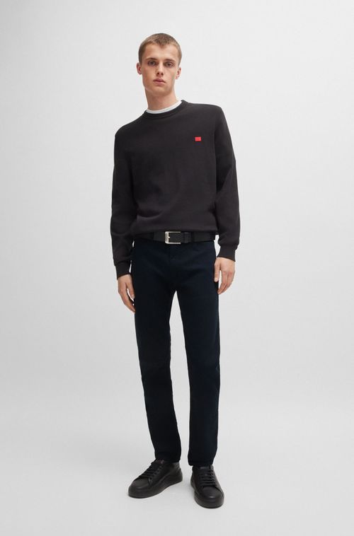 Calça Jeans Slim Fit Preta Em Denim Stretch Confortável