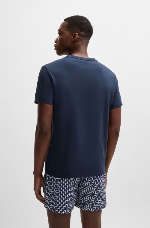 Camiseta Regular-Fit De Algodão  Com Estampa De Logo.