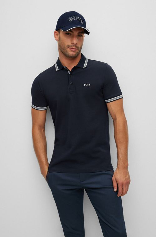 Boné Em Piqué Stretch Com Logo Bordado