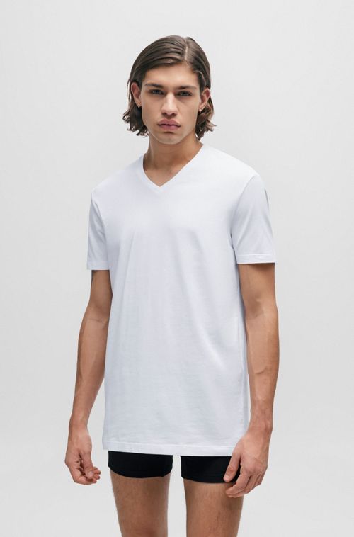 Conjunto 2 Camisetas Gola V Em Algodão Stretch