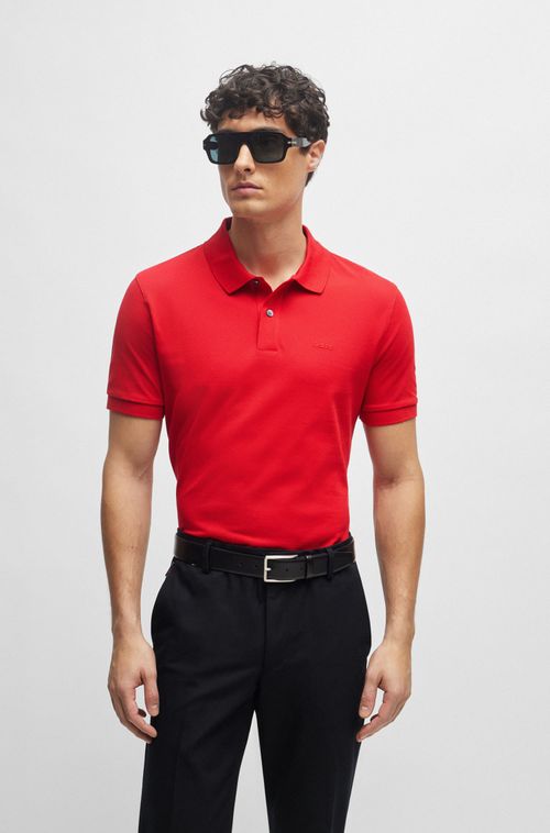 Camisa Polo Em Algodão Orgânico Com Logo Bordado