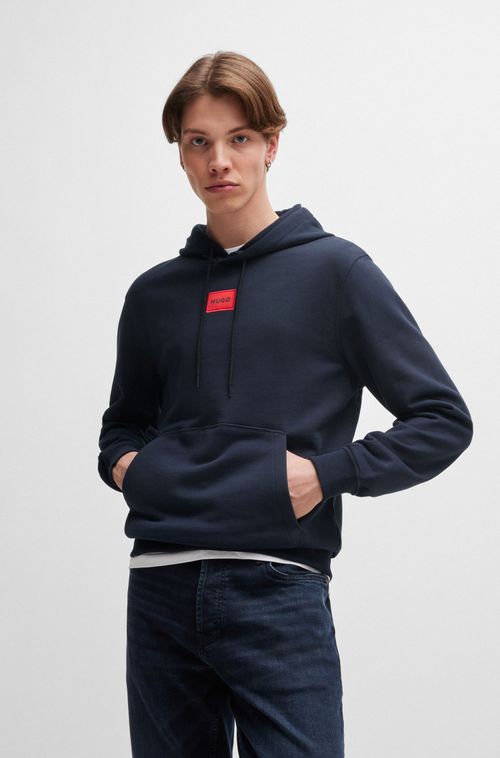 Blusa De Moletom Com Capuz Em Algodão Terry Com Etiqueta De Logo