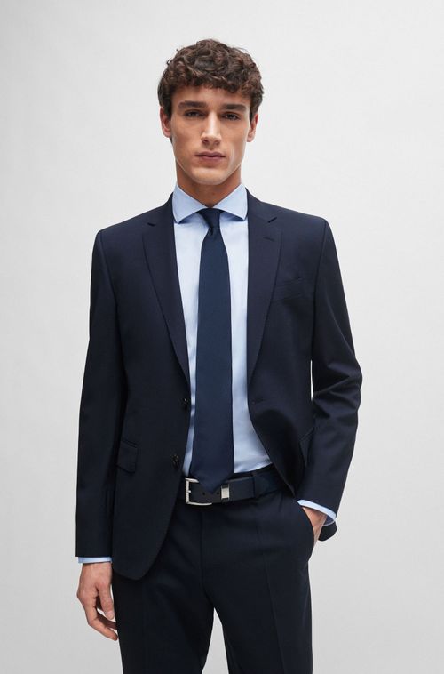Camisa Regular Fit Em Sarja De Algodão Stretch