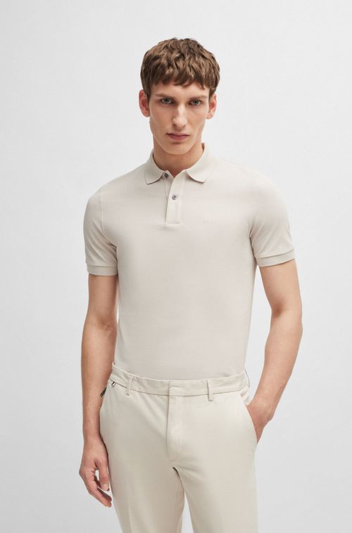 Camisa Polo De Algodão Orgânico Com Logo Bordado