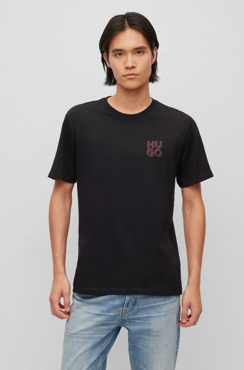 Pacote De Duas Camisetas Em Algodão Com Logo