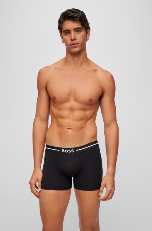 Pacote Com Três Cuecas Boxer Em Algodão Stretch Multicolorido
