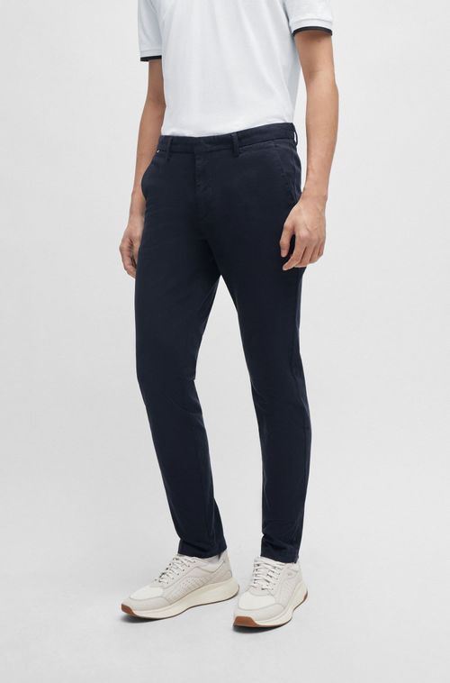 Calças Chino Slim-Fit Em Gabardine Stretch