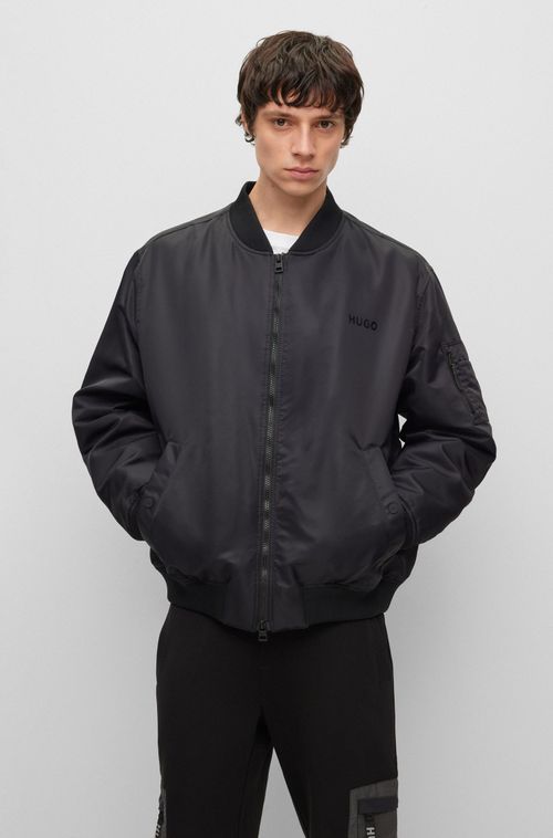 Jaqueta Bomber Oversized-Fit Repelente À Água Com Impressão De Logo