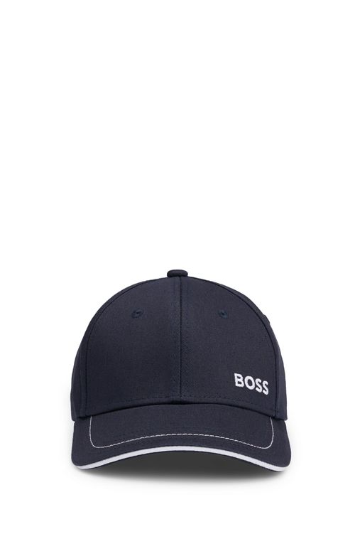 Boné De Sarja De Algodão Com Detalhe De Logotipo