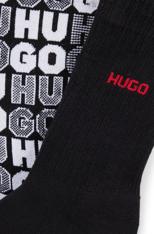 Dois Pares De Meias Caneladas HUGO