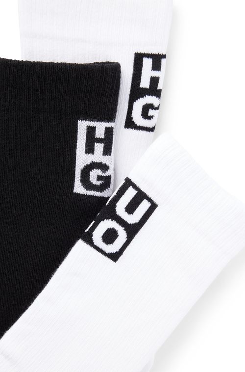 Três Pares De Meias Em Mistura De Algodão