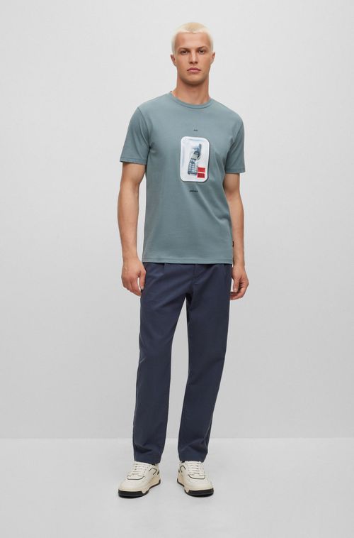Camiseta Em Jersey De Algodão Com Arte Da Nova Temporada