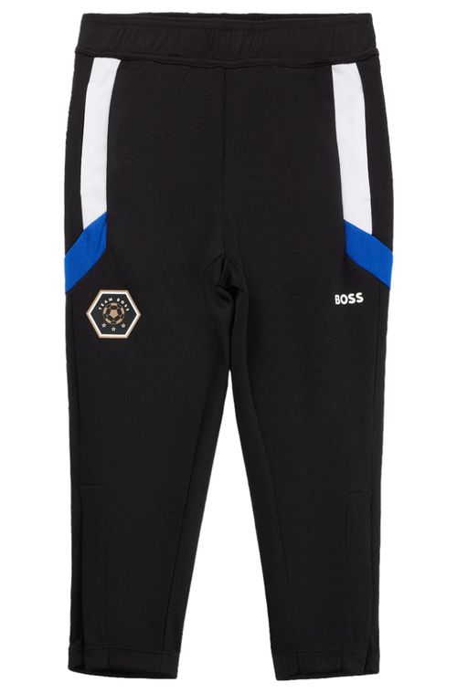 Calça De Moletom Infantil Com Marca E Listras