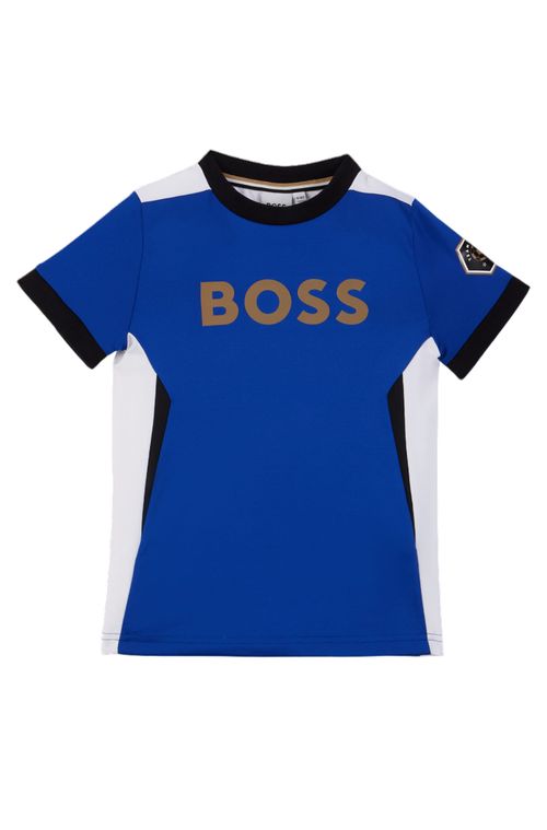 Camiseta Infantil Com Marca E Blocos De Cor