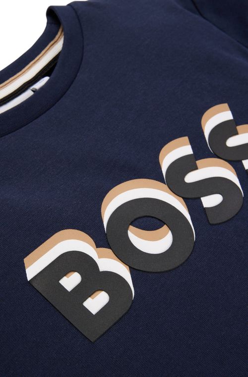 Camiseta Infantil De Algodão Com Estampa De Logo