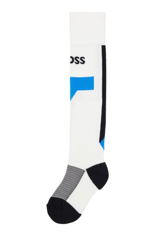 Meias Infantis Com Marca E Listras