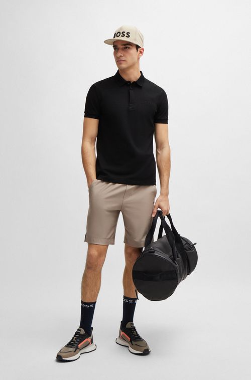 Polo Com Caimento Descontraído Em Piquê De Algodão Com Logo De Mesh