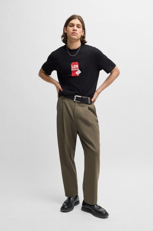 Camiseta De Algodão Com Arte De Etiqueta De Viagem
