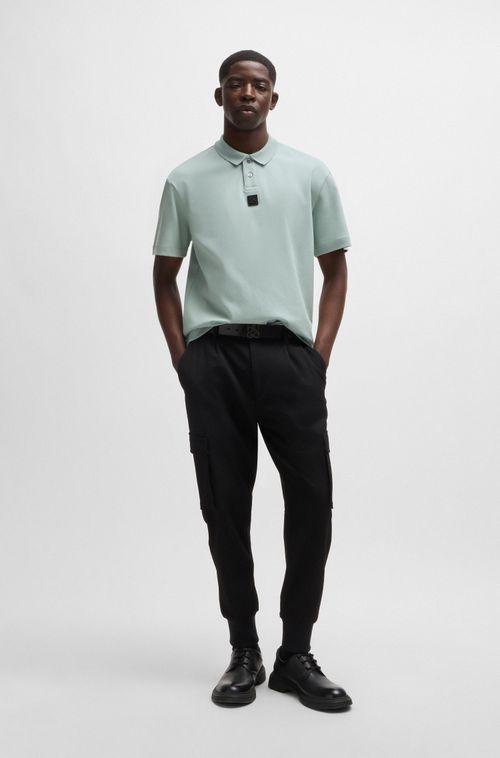 Camisa Polo Em Algodão Interlock Com Logo Em Camadas