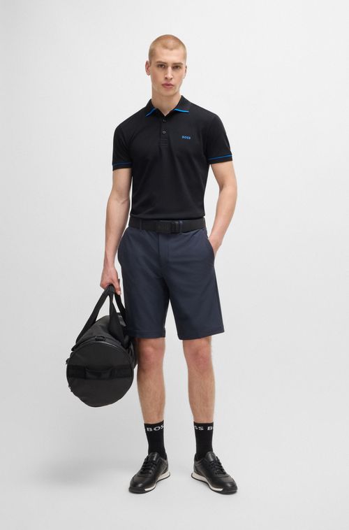 Camisa Polo Slim-Fit Em Algodão Interlock Com Detalhes