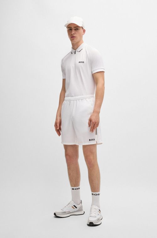 Camisa Polo Boss X Matteo Berrettini Com Listras