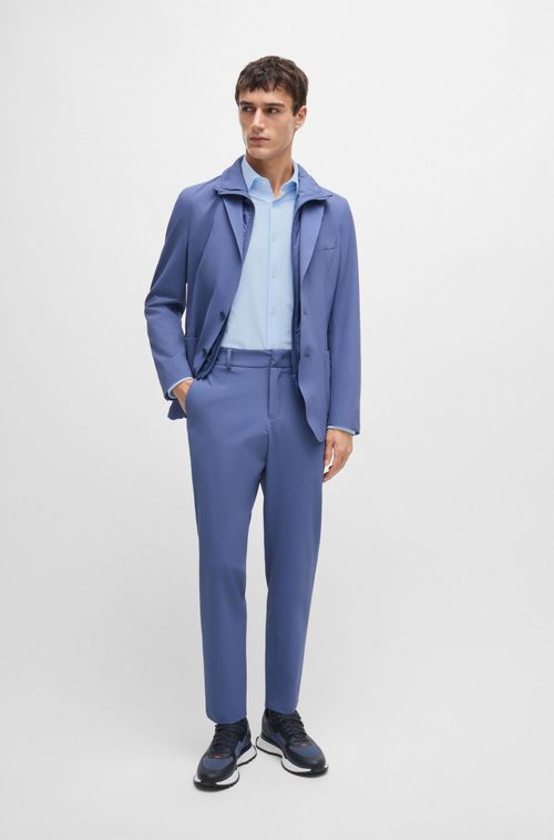 Camisa Slim-Fit Em Material Stretch De Alto Desempenho