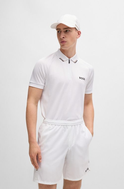 Camisa Polo Boss X Matteo Berrettini Com Listras