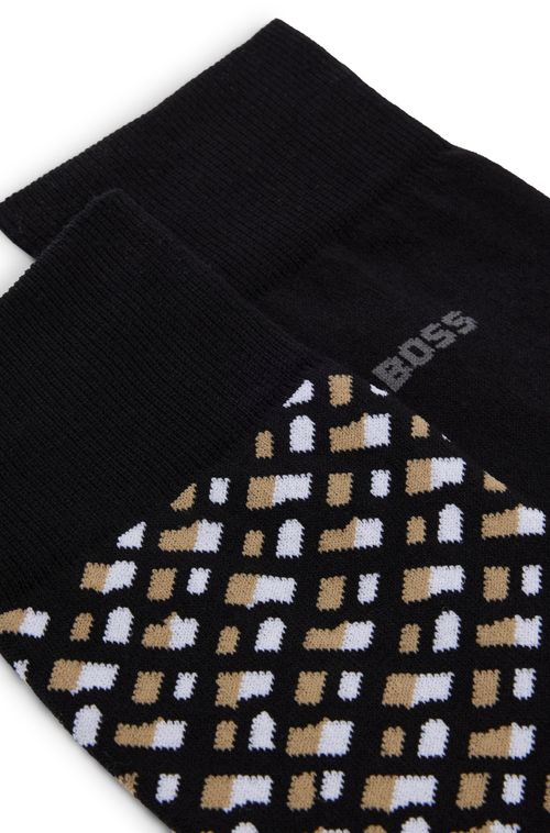 Pack De Dois Pares De Meias De Cano Médio Em Mistura De Algodão