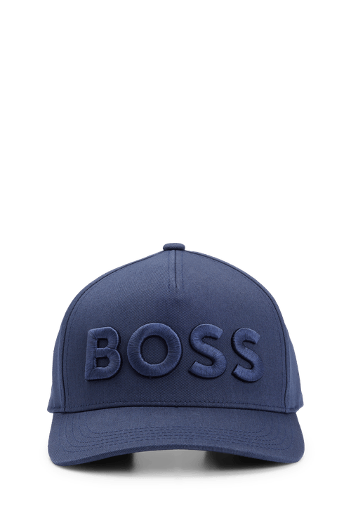 Boné De Algodão-Twill Com Logo Bordado Em 3D