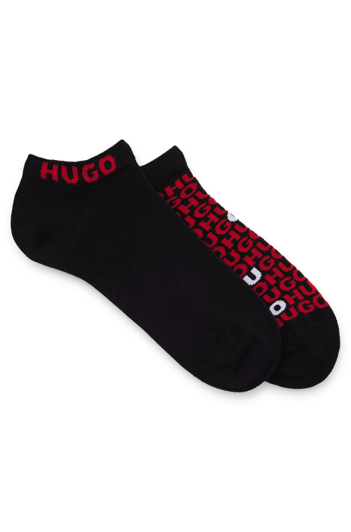 Pack De Dois Pares De Meias De Algodão-Blend Com Logos