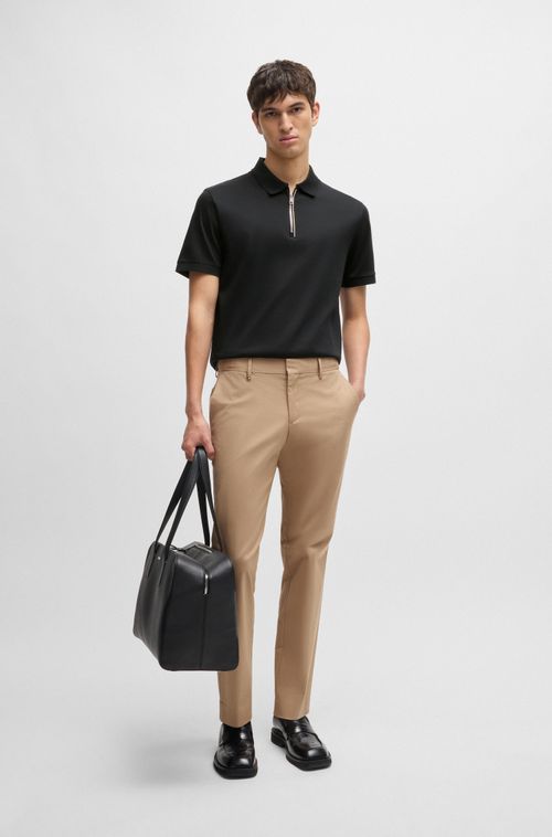 Polo Slim-Fit De Algodão Mercerizado