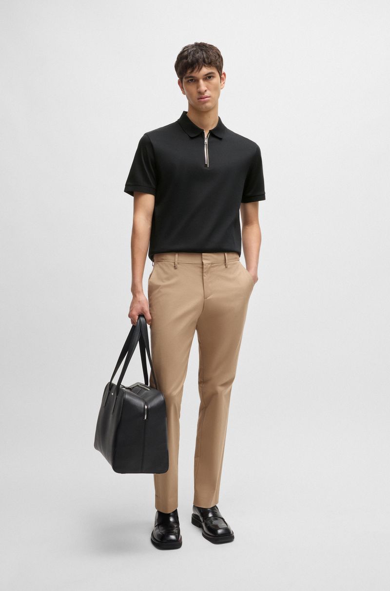 Polo Slim-Fit De Algodão Mercerizado