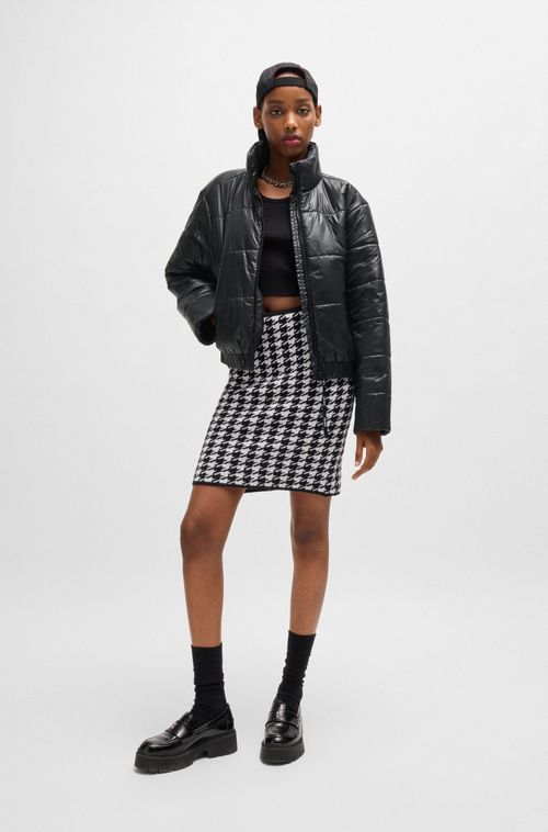 Jaqueta Repelente À Água Com Enchimento E Puxador De Zíper