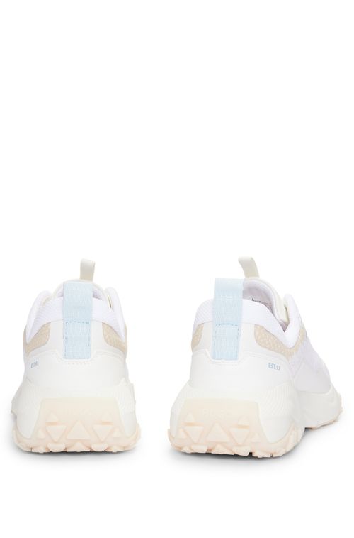 Tênis Lace-Up Em Material Misto Com Efeito Degradê