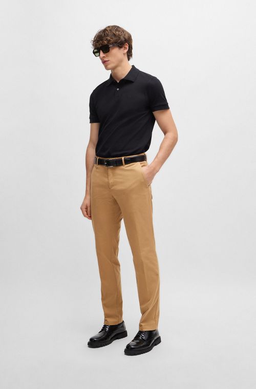 Calças De Corte Slim Em Algodão Stretch