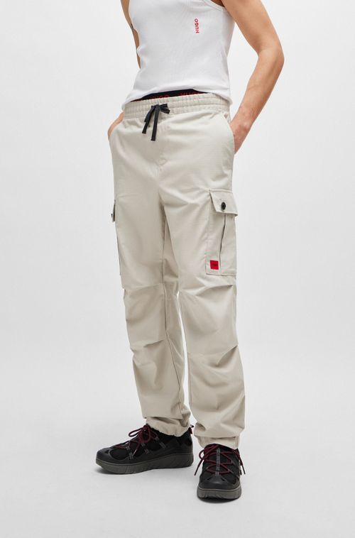 Calça Cargo Regular Em Algodão Ripstop