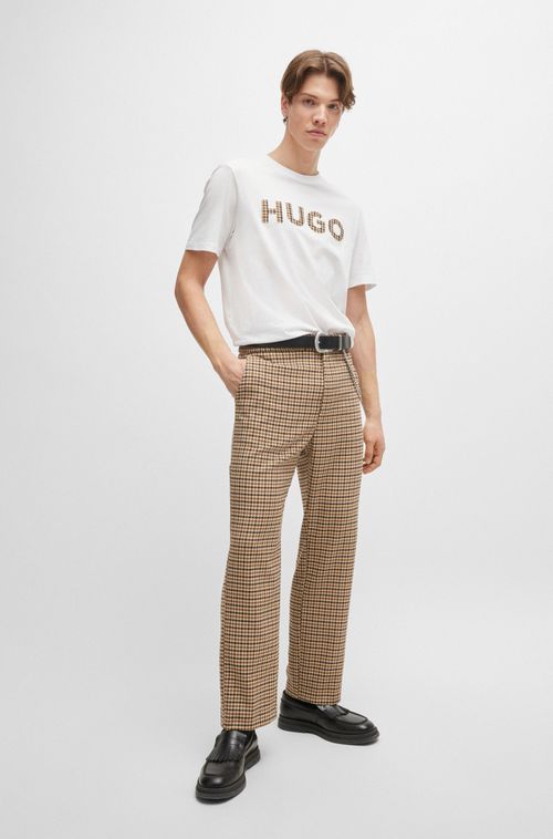 Camiseta Regular De Algodão Com Logo