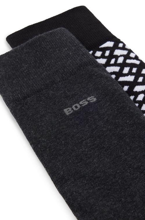 Pack Com Dois Pares De Meias Em Mistura De Algodão